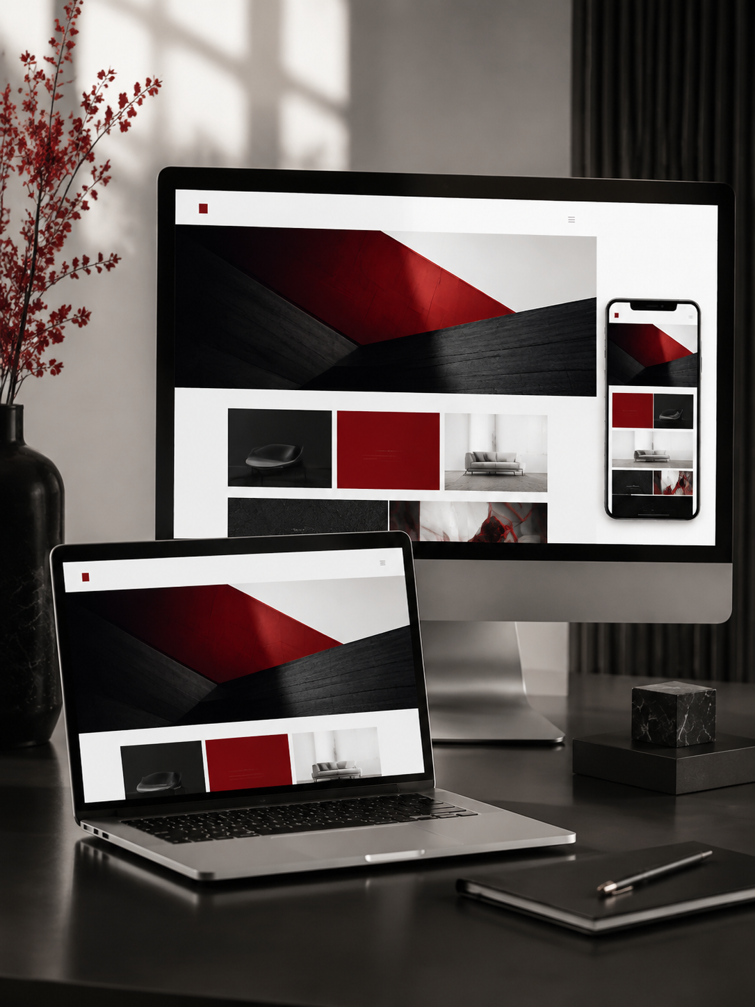 Website product mockup